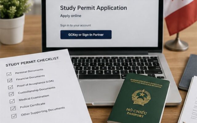 Nộp hồ sơ xin Study Permit