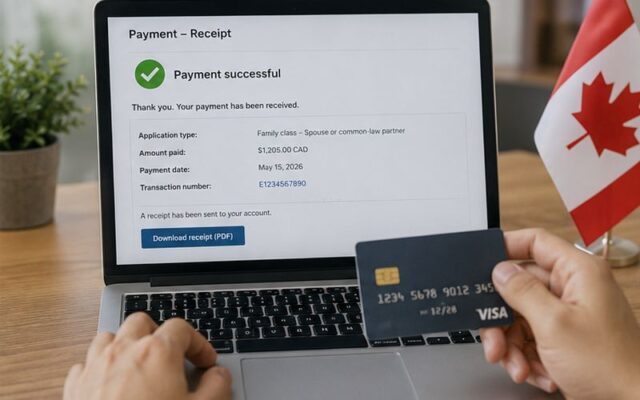 Thanh toán lệ phí IRCC và nộp hồ sơ