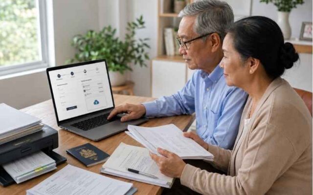 Điền đơn khai báo trực tuyến và tải hồ sơ lên hệ thống