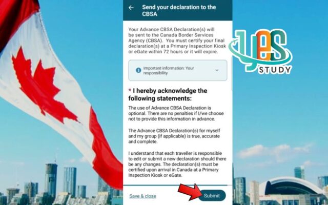 Hoàn tất khai báo nhập cảnh Canada