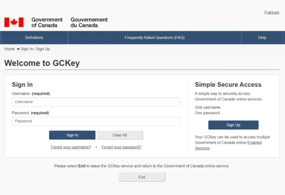 Màn hình giao diện đăng nhập GCKey